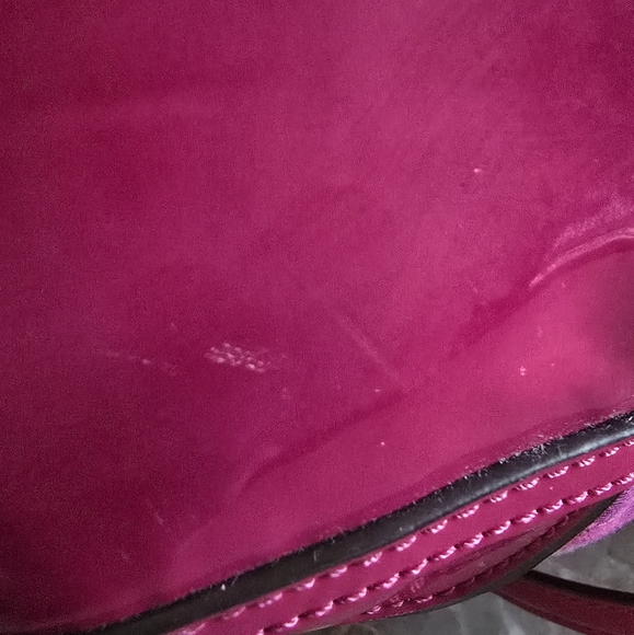 Coach Poppy Signature Metallic Outline Pink Purple Tote & Dust Bag - Picture 12 of 15